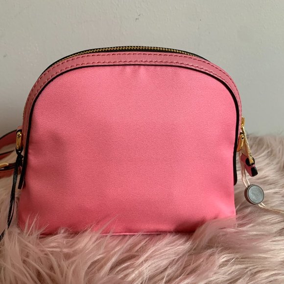 Moschino Bags Moschino Leather Trimmed Bear Print Satin Twill Shoulder Bag Made In Italy